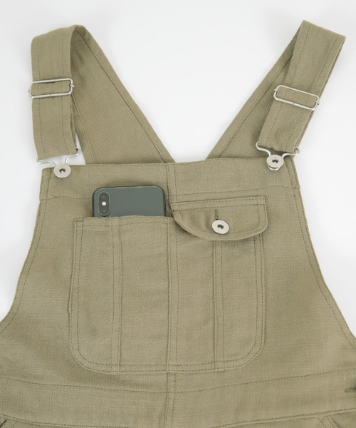 titivate（ティティベイト）の「フレアボリュームサロペットスカート（ジャンパースカート・レディース・カーキ/アイボリー/オフホワイト・S/M）」の9枚目の写真