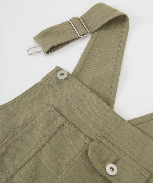 titivate（ティティベイト）の「フレアボリュームサロペットスカート（ジャンパースカート・レディース・カーキ/アイボリー/オフホワイト・S/M）」の7枚目の写真