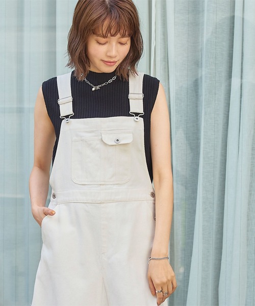 titivate（ティティベイト）の「フレアボリュームサロペットスカート（ジャンパースカート・レディース・カーキ/アイボリー/オフホワイト・S/M）」の21枚目の写真