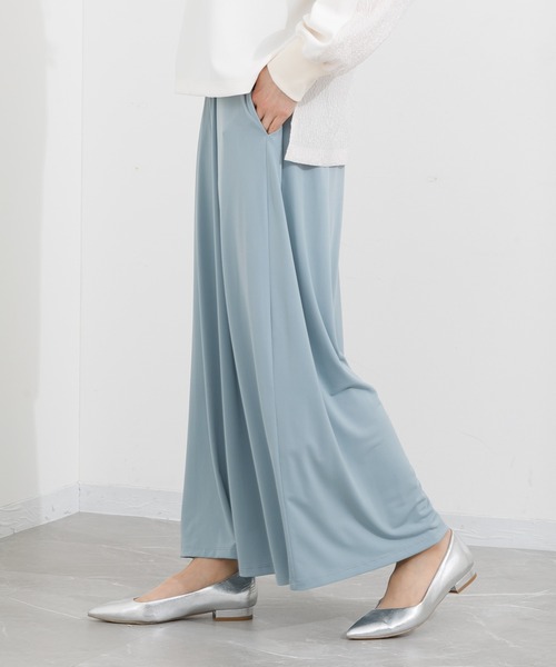 KATHARINE ROSS（キャサリンロス）の「【KATHARINE ROSS】〈新色登場！〉選べる丈85cm/92cm ゆるらくさらりワイドガウチョ（その他パンツ・レディース・ブラック/グレイッシュベージュ/ブラック系2/ネイビー系2/ライトグレー系2/ベージュ系2/ライトグレー/ネイビー/ブラウン/チャコールグレー/グレー系その他/ブラウン系2/ワイン/ライトグリーン系/ライトグリーン/ダークグリーン/パープル系その他/ライトパープル・85㎝/92cm/85cm）」の13枚目の写真