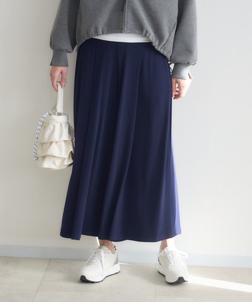 KATHARINE ROSS（キャサリンロス）の「【KATHARINE ROSS】〈新色登場！〉選べる丈85cm/92cm ゆるらくさらりワイドガウチョ（その他パンツ・レディース・ブラック/グレイッシュベージュ/ブラック系2/ネイビー系2/ライトグレー系2/ベージュ系2/ライトグレー/ネイビー/ブラウン/チャコールグレー/グレー系その他/ブラウン系2/ワイン/ライトグリーン系/ライトグリーン/ダークグリーン/パープル系その他/ライトパープル・85㎝/92cm/85cm）」の15枚目の写真