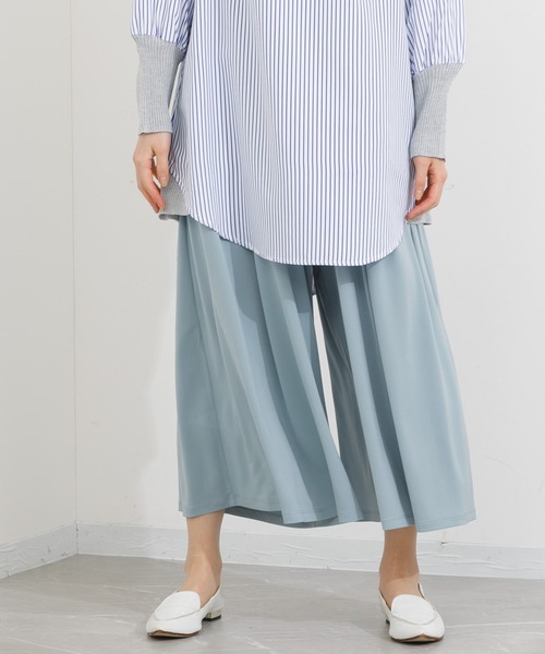 KATHARINE ROSS（キャサリンロス）の「【KATHARINE ROSS】〈新色登場！〉選べる丈85cm/92cm ゆるらくさらりワイドガウチョ（その他パンツ・レディース・ブラック/グレイッシュベージュ/ブラック系2/ネイビー系2/ライトグレー系2/ベージュ系2/ライトグレー/ネイビー/ブラウン/チャコールグレー/グレー系その他/ブラウン系2/ワイン/ライトグリーン系/ライトグリーン/ダークグリーン/パープル系その他/ライトパープル・85㎝/92cm/85cm）」の12枚目の写真