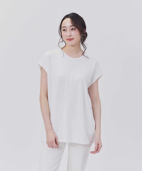HONEYSUCKLE ROSE(ハニーサックルローズ)の「【HONEYSUCKLE ROSE】ドレスTバックV半袖T(Tシャツ/カットソー・レディース・ダークグレー/ブラック/ホワイト・XL/M/S/L)」の20枚目の写真