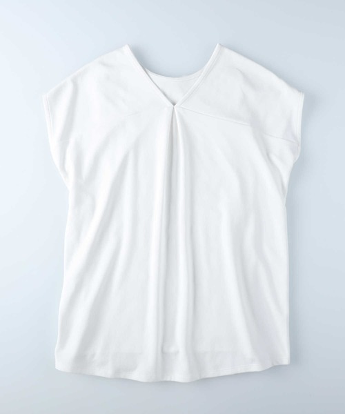 HONEYSUCKLE ROSE(ハニーサックルローズ)の「【HONEYSUCKLE ROSE】ドレスTバックV半袖T(Tシャツ/カットソー・レディース・ダークグレー/ブラック/ホワイト・XL/M/S/L)」の12枚目の写真