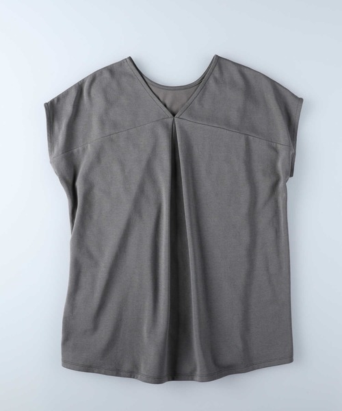 HONEYSUCKLE ROSE(ハニーサックルローズ)の「【HONEYSUCKLE ROSE】ドレスTバックV半袖T(Tシャツ/カットソー・レディース・ダークグレー/ブラック/ホワイト・XL/M/S/L)」の16枚目の写真