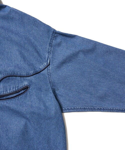 TOWNCRAFT(タウンクラフト)の「Towncraft PREP/タウンクラフトプレップ Denim Western Shirt/デニム カットオフ ウェスタンシャツ(シャツ/ブラウス・メンズ・ブラック/ネイビー/オフホワイト・MEDIUM/LARGE)」の9枚目の写真