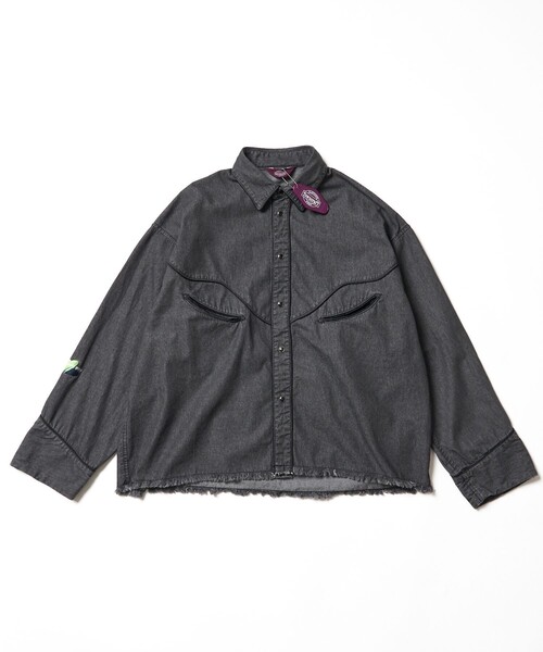 TOWNCRAFT(タウンクラフト)の「Towncraft PREP/タウンクラフトプレップ Denim Western Shirt/デニム カットオフ ウェスタンシャツ(シャツ/ブラウス・メンズ・ブラック/ネイビー/オフホワイト・MEDIUM/LARGE)」の18枚目の写真