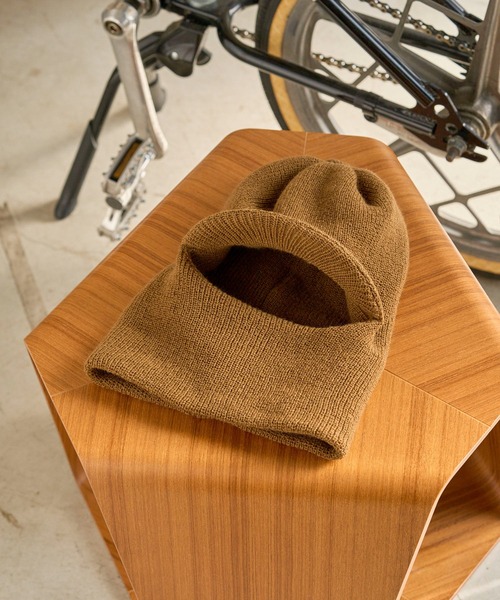 Mighty Shine（マイティシャイン）の「Balaclava Knit Cap【Mighty Shine / マイティシャイン】1233014（ニットキャップ/ビーニー・メンズ・キャメル/ブラック・FREE）」の2枚目の写真