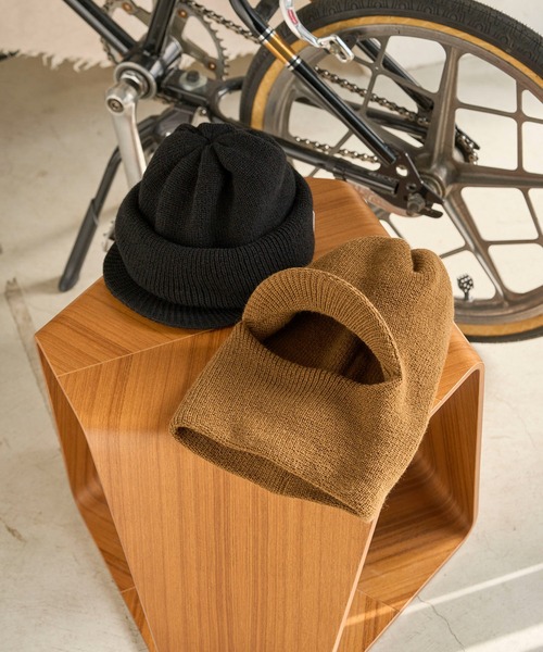 Mighty Shine（マイティシャイン）の「Balaclava Knit Cap【Mighty Shine / マイティシャイン】1233014（ニットキャップ/ビーニー・メンズ・キャメル/ブラック・FREE）」の6枚目の写真