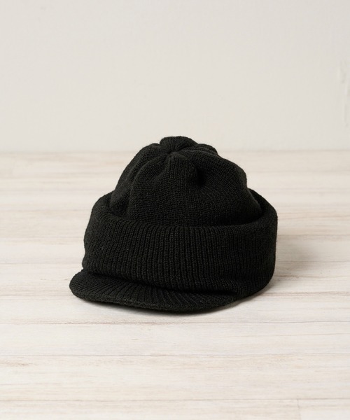 Mighty Shine（マイティシャイン）の「Balaclava Knit Cap【Mighty Shine / マイティシャイン】1233014（ニットキャップ/ビーニー・メンズ・キャメル/ブラック・FREE）」の3枚目の写真