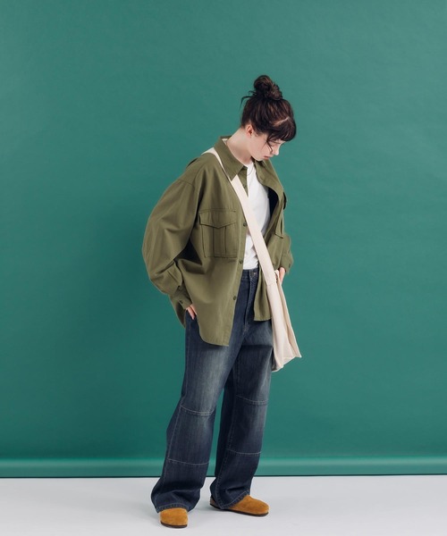 MUHET（ミュエータ）の「ダブルニーデニムパンツ（デニムパンツ・レディース・ダークインディゴブルー/オフホワイト・X-LARGE/SMALL/MEDIUM）」の13枚目の写真