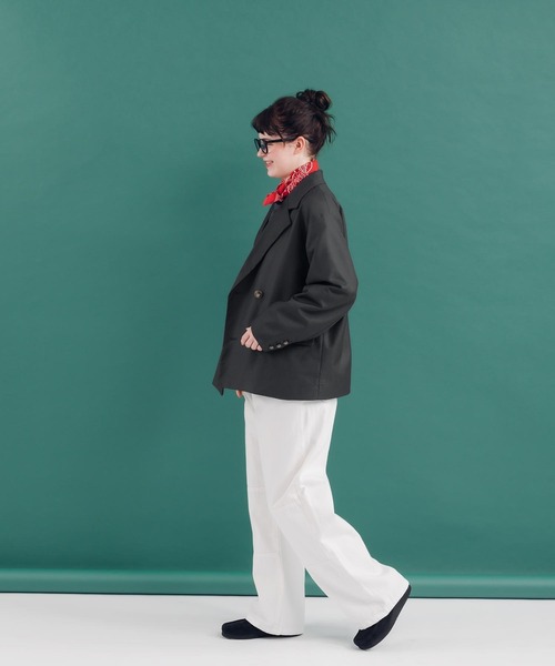 MUHET（ミュエータ）の「ダブルニーデニムパンツ（デニムパンツ・レディース・ダークインディゴブルー/オフホワイト・X-LARGE/SMALL/MEDIUM）」の3枚目の写真