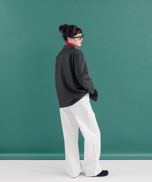 MUHET（ミュエータ）の「ダブルニーデニムパンツ（デニムパンツ・レディース・ダークインディゴブルー/オフホワイト・X-LARGE/SMALL/MEDIUM）」の4枚目の写真