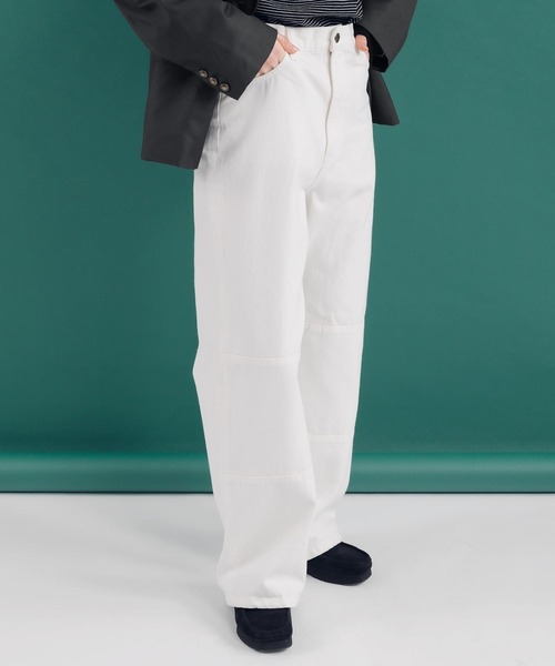 MUHET（ミュエータ）の「ダブルニーデニムパンツ（デニムパンツ・レディース・ダークインディゴブルー/オフホワイト・X-LARGE/SMALL/MEDIUM）」の22枚目の写真