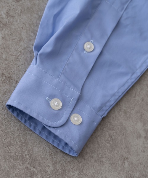 BRICK & SONS（ブリックアンドサンズ）の「リラックスバックプリーツシャツ＜ゼニスブルー＞（シャツ/ブラウス・メンズ・カリビアンブルー・XS/S/M/L）」の3枚目の写真