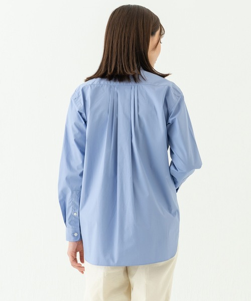 BRICK & SONS（ブリックアンドサンズ）の「リラックスバックプリーツシャツ＜ゼニスブルー＞（シャツ/ブラウス・メンズ・カリビアンブルー・XS/S/M/L）」の12枚目の写真