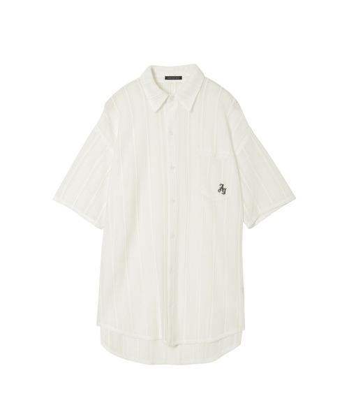 ANDGEEBEE(アンジービー)の「UNISEX レースポケットシャツ(シャツ/ブラウス・レディース・ブラック/ホワイト・X-LARGE)」の3枚目の写真