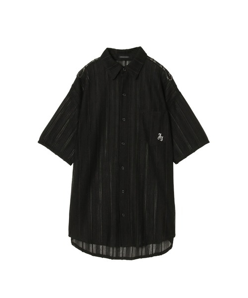 ANDGEEBEE(アンジービー)の「UNISEX レースポケットシャツ(シャツ/ブラウス・レディース・ブラック/ホワイト・X-LARGE)」の4枚目の写真