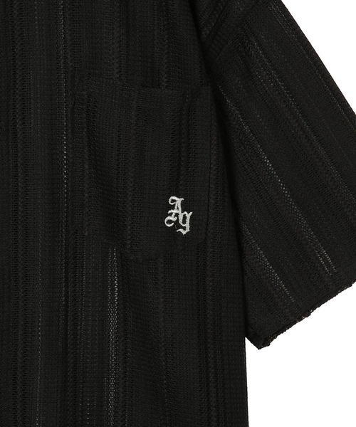 ANDGEEBEE(アンジービー)の「UNISEX レースポケットシャツ(シャツ/ブラウス・レディース・ブラック/ホワイト・X-LARGE)」の8枚目の写真