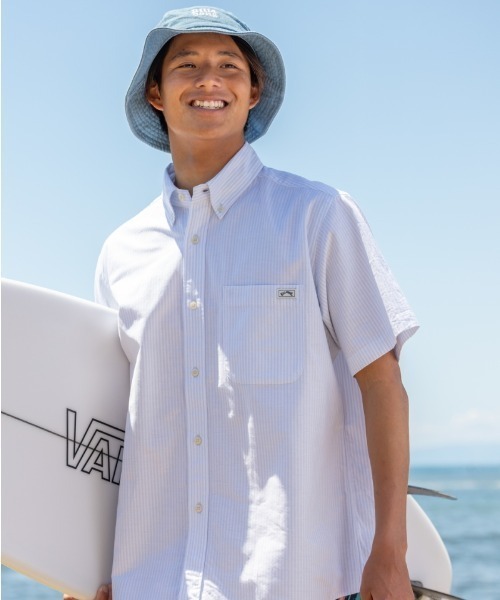 BILLABONG（ビラボン）の「【直営店限定】BILLABONG x 鎌倉シャツ SURF BD SHIRTS メンズ 【2023年夏モデル】/ビラボン半袖シャツ（シャツ/ブラウス・メンズ・パープル/イエロー/ホワイト/パープル系その他/ブラック/ブルー・MEDIUM/LARGE/SMALL/X-LARGE）」の6枚目の写真