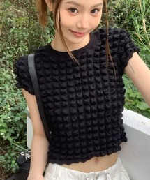 ぽこぽこポップコーンクロップド半袖T