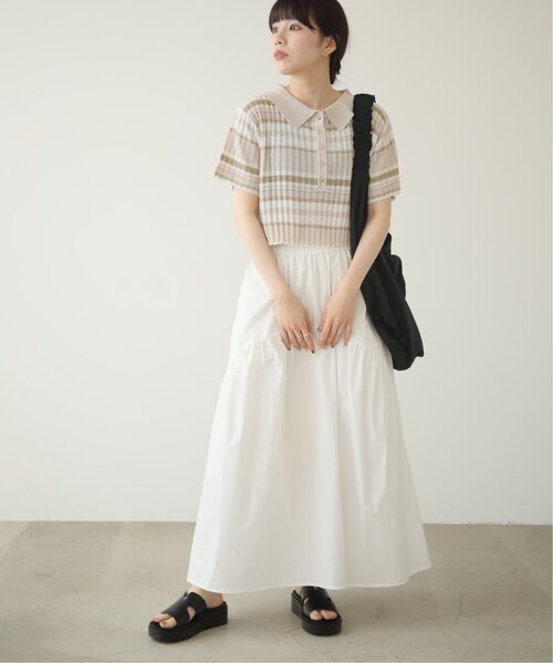 RAY CASSIN（レイカズン）の「アシンメトリーボリュームスカート（スカート・レディース・ベージュ/ブラック/オフホワイト・FREE）」の17枚目の写真