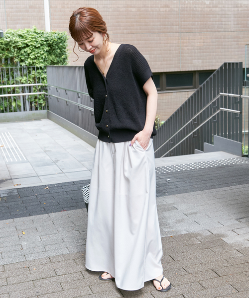 【関税込み】Staud グレー Brett ベスト SS】WOMEN 撥水千鳥JQ ベスト グレー×ホワイト 071632702