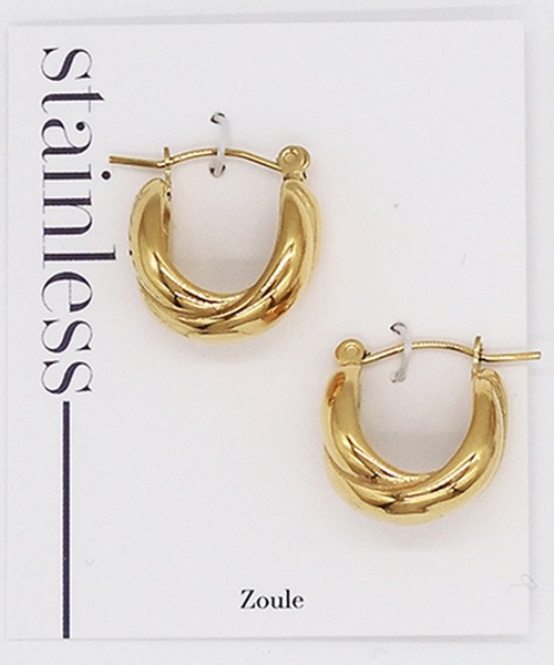 Zoule(ゾーラ)の「Zoule ゾーラ:stainless P-10 ステンレスピアスフープピアス(ピアス(両耳用)・レディース・シルバー/ゴールド・FREE)」の16枚目の写真