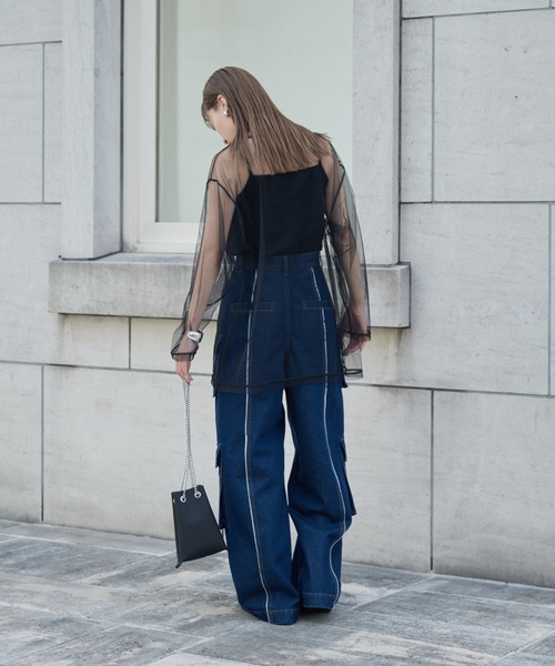 COLONY 2139（コロニートゥーワンスリーナイン）の「デニムデザインカーゴパンツ（デニムパンツ・レディース・ブラック/ネイビー/ブルー・MEDIUM/SMALL/TL/TM）」の13枚目の写真