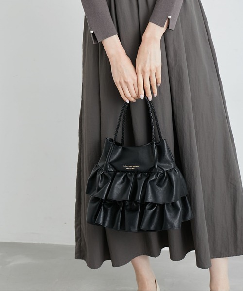 ROPE' PICNIC（ロペピクニック）の「ダブルフリルメッシュハンドルミドルトートバッグ（トートバッグ・レディース・ブラック/シルバー/キナリ/ブルー系その他4・FREE）」の2枚目の写真