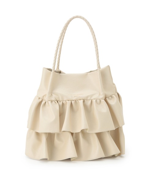 ROPE' PICNIC（ロペピクニック）の「ダブルフリルメッシュハンドルミドルトートバッグ（トートバッグ・レディース・ブラック/シルバー/キナリ/ブルー系その他4・FREE）」の7枚目の写真