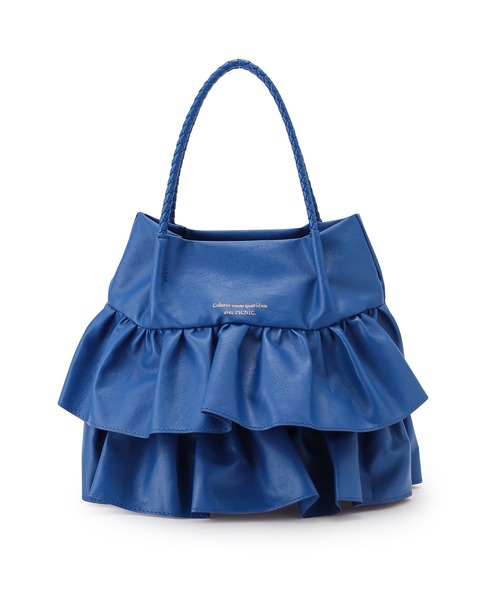 ROPE' PICNIC（ロペピクニック）の「ダブルフリルメッシュハンドルミドルトートバッグ（トートバッグ・レディース・ブラック/シルバー/キナリ/ブルー系その他4・FREE）」の12枚目の写真