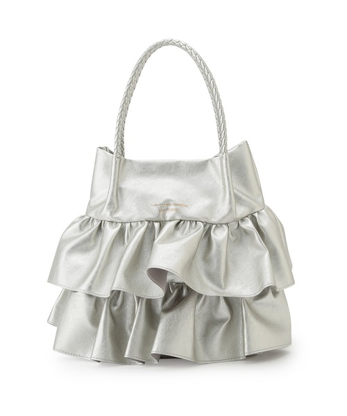 ROPE' PICNIC（ロペピクニック）の「ダブルフリルメッシュハンドルミドルトートバッグ（トートバッグ・レディース・ブラック/シルバー/キナリ/ブルー系その他4・FREE）」の5枚目の写真