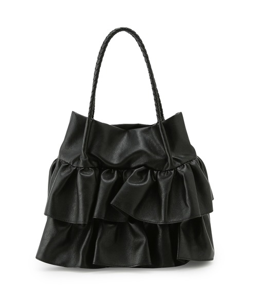 ROPE' PICNIC（ロペピクニック）の「ダブルフリルメッシュハンドルミドルトートバッグ（トートバッグ・レディース・ブラック/シルバー/キナリ/ブルー系その他4・FREE）」の9枚目の写真