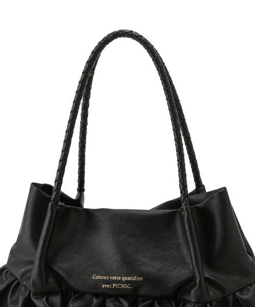 ROPE' PICNIC（ロペピクニック）の「ダブルフリルメッシュハンドルミドルトートバッグ（トートバッグ・レディース・ブラック/シルバー/キナリ/ブルー系その他4・FREE）」の11枚目の写真