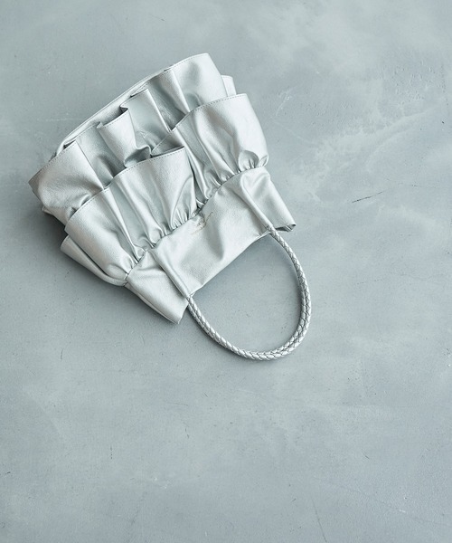 ROPE' PICNIC（ロペピクニック）の「ダブルフリルメッシュハンドルミドルトートバッグ（トートバッグ・レディース・ブラック/シルバー/キナリ/ブルー系その他4・FREE）」の20枚目の写真