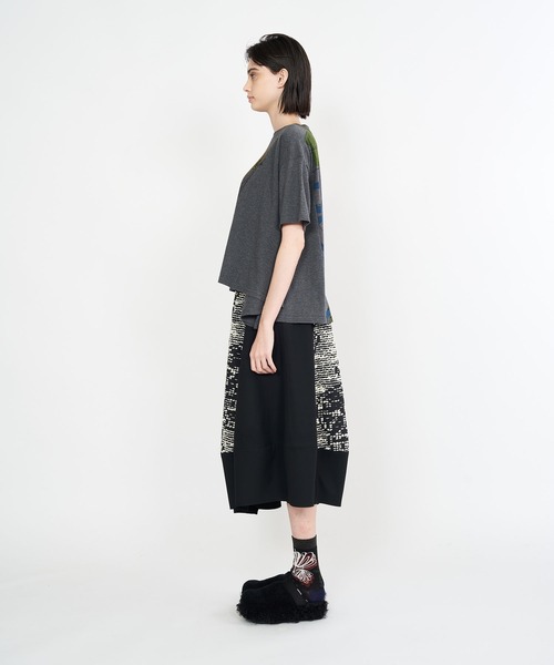 gomme(ゴム)の「土偶JQ バルーンスカート(スカート・レディース・ブラック×ホワイト・MEDIUM)」の5枚目の写真