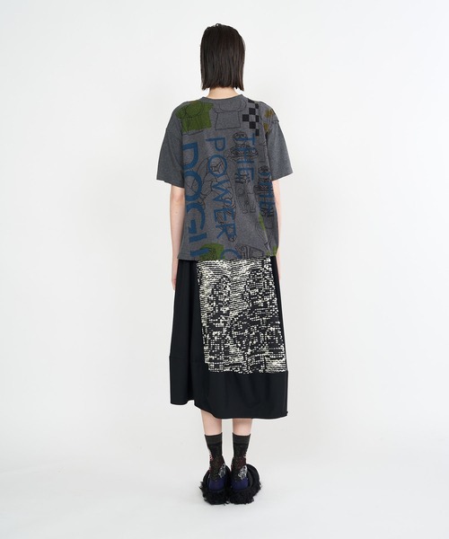 gomme(ゴム)の「土偶JQ バルーンスカート(スカート・レディース・ブラック×ホワイト・MEDIUM)」の6枚目の写真