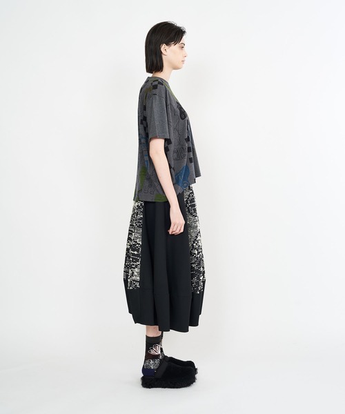 gomme(ゴム)の「土偶JQ バルーンスカート(スカート・レディース・ブラック×ホワイト・MEDIUM)」の7枚目の写真