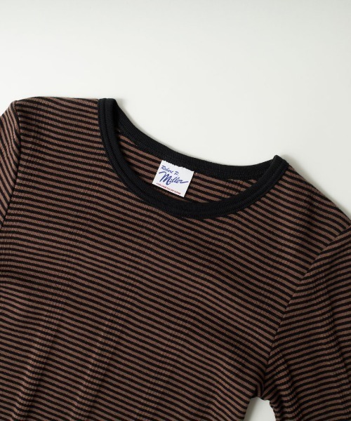 MILLER（ミラー）の「[MILLER/ミラー] 別注 クルーネックリブTシャツ（Tシャツ/カットソー・レディース・アイボリー/ブラック/ブラウン/ホワイト/イエロー/ネイビー・F）」の18枚目の写真