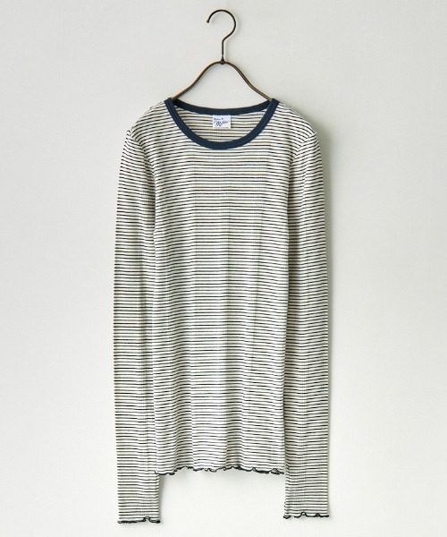 MILLER（ミラー）の「[MILLER/ミラー] 別注 クルーネックリブTシャツ（Tシャツ/カットソー・レディース・アイボリー/ブラック/ブラウン/ホワイト/イエロー/ネイビー・F）」の21枚目の写真