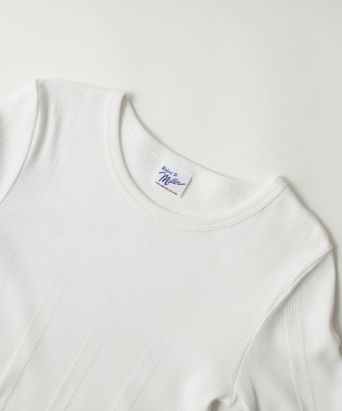 MILLER（ミラー）の「[MILLER/ミラー] 別注 クルーネックリブTシャツ（Tシャツ/カットソー・レディース・アイボリー/ブラック/ブラウン/ホワイト/イエロー/ネイビー・F）」の7枚目の写真