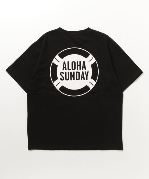 ALOHA SUNDAY（アロハサンデー）の「【ムラサキスポーツ別注】ALOHA SUNDAY/アロハサンデー デザインTシャツ AS-MS-004（Tシャツ/カットソー・レディース・ホワイト/ブラック・M/L）」の3枚目の写真