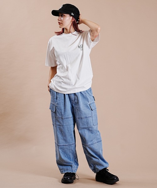 ALOHA SUNDAY（アロハサンデー）の「【ムラサキスポーツ別注】ALOHA SUNDAY/アロハサンデー デザインTシャツ AS-MS-004（Tシャツ/カットソー・レディース・ホワイト/ブラック・M/L）」の6枚目の写真