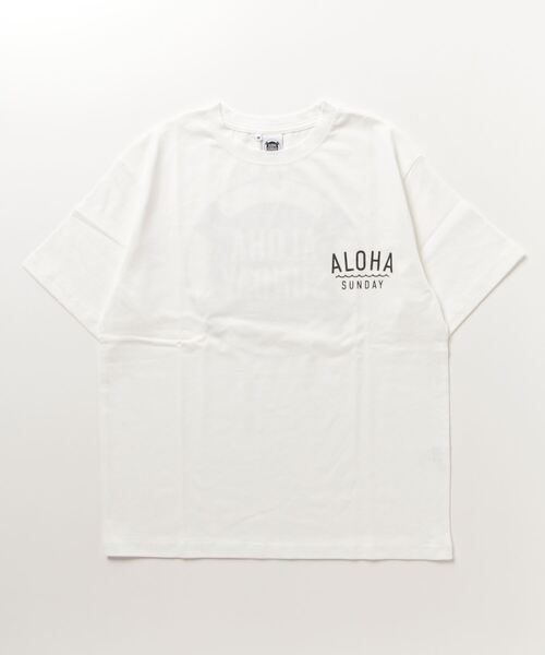 ALOHA SUNDAY（アロハサンデー）の「【ムラサキスポーツ別注】ALOHA SUNDAY/アロハサンデー デザインTシャツ AS-MS-004（Tシャツ/カットソー・レディース・ホワイト/ブラック・M/L）」の10枚目の写真