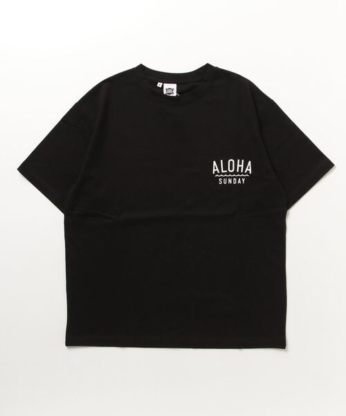 ALOHA SUNDAY（アロハサンデー）の「【ムラサキスポーツ別注】ALOHA SUNDAY/アロハサンデー デザインTシャツ AS-MS-004（Tシャツ/カットソー・レディース・ホワイト/ブラック・M/L）」の11枚目の写真