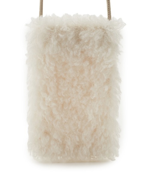 gelato pique（ジェラートピケ）の「ボアロゴサコッシュ（ショルダーバッグ・レディース・アイボリー/グレー・FREE）」の4枚目の写真