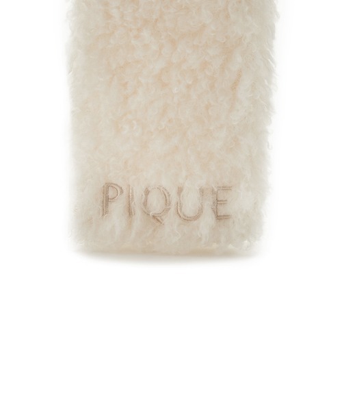 gelato pique（ジェラートピケ）の「ボアロゴサコッシュ（ショルダーバッグ・レディース・アイボリー/グレー・FREE）」の6枚目の写真