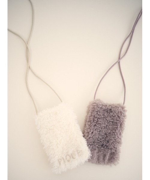 gelato pique（ジェラートピケ）の「ボアロゴサコッシュ（ショルダーバッグ・レディース・アイボリー/グレー・FREE）」の10枚目の写真