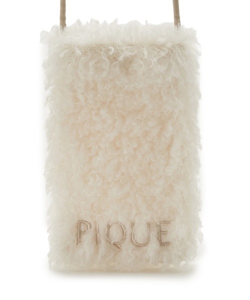 gelato pique（ジェラートピケ）の「ボアロゴサコッシュ（ショルダーバッグ・レディース・アイボリー/グレー・FREE）」の12枚目の写真